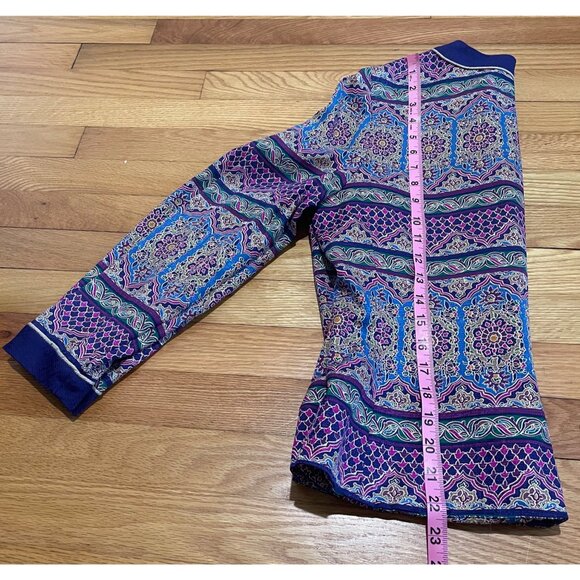 Vtg Adrianna Papell Womens Floral Silk Jacket Size 8 90s Indie Fairy Old Money - Picture 8 of 14